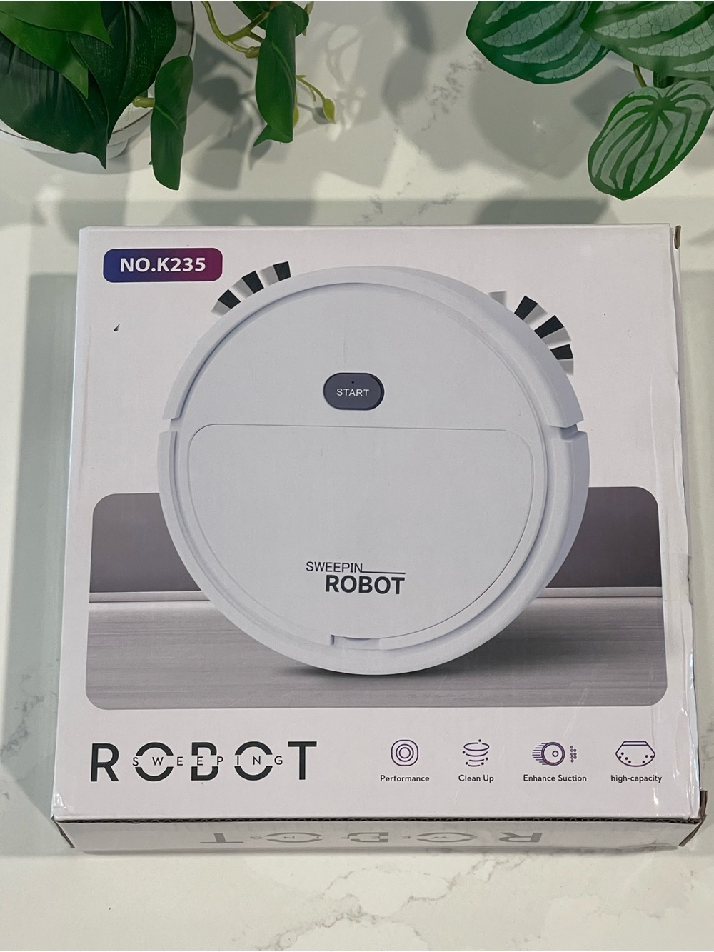 White Sweeping Robot Robotic Vacuum Cleaner - K235